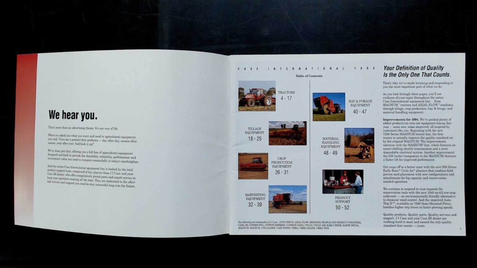 Case International 1994 Agriculture Brochure Buyer’s Guide Vintage