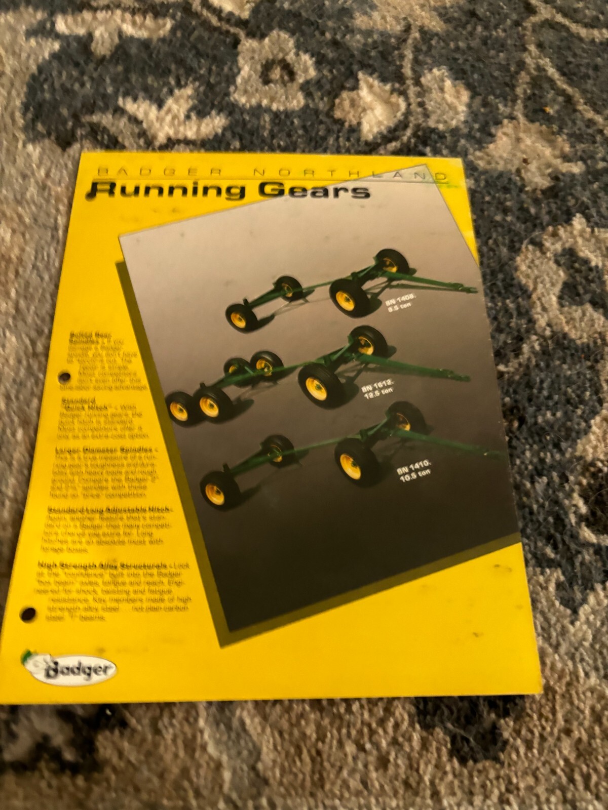 Badger Running Gears Brochure FCCA24