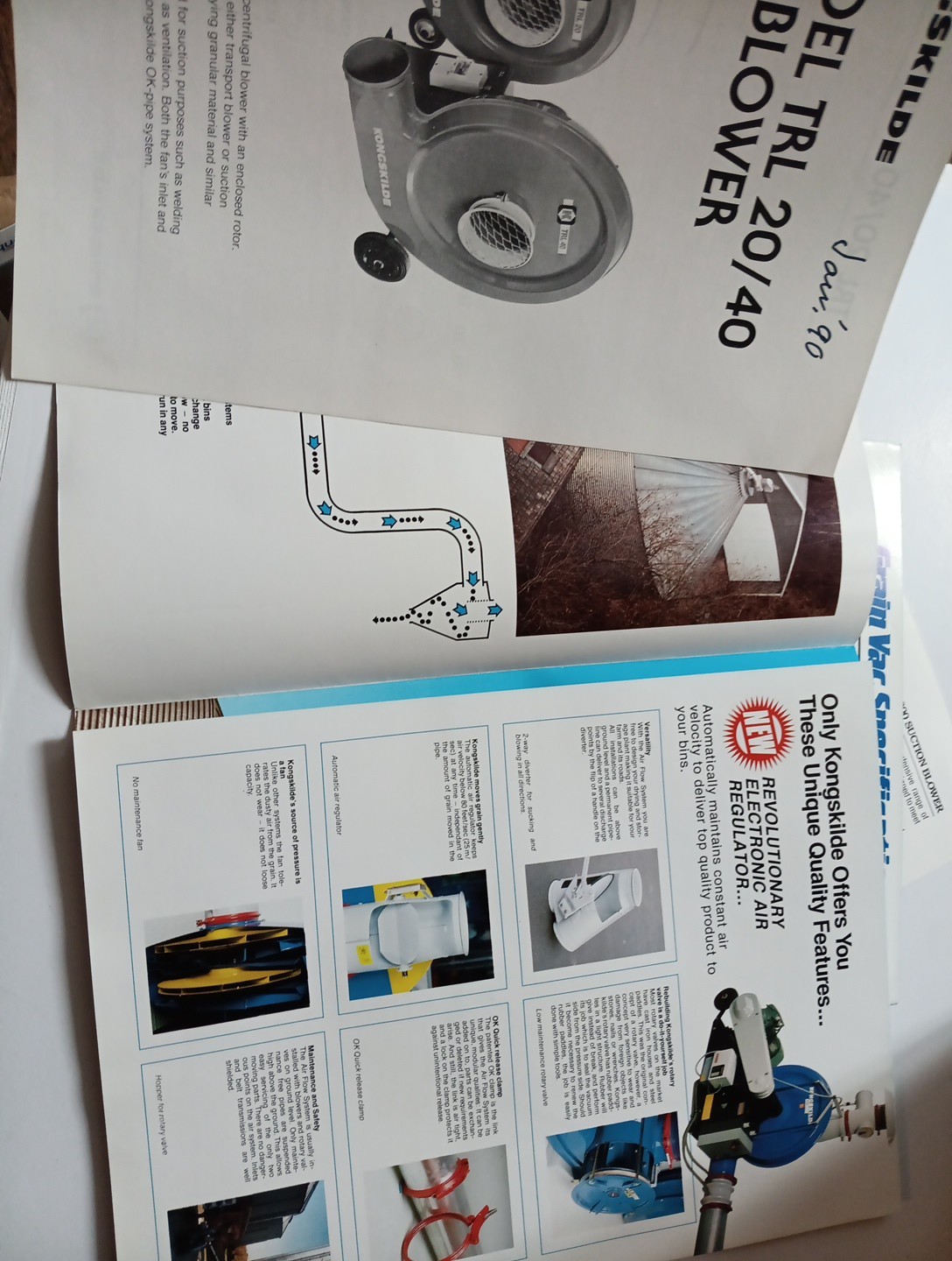 1990s Kongskilde Grain Blowers Vac Air Systems Sales Brochures Lot Of 3
