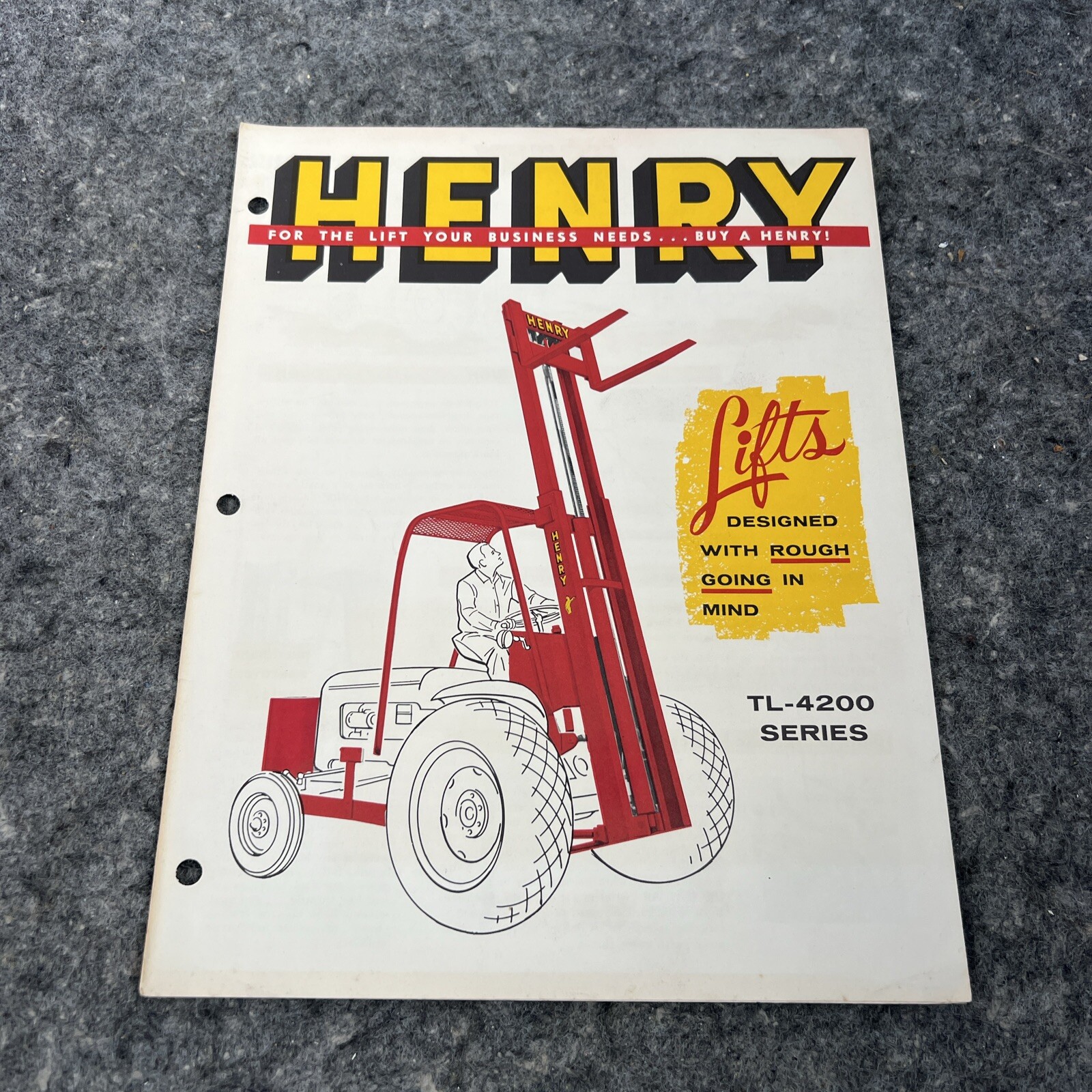 Henry TL-4200 Industrial Tractor Fork Lift Sales Brochure