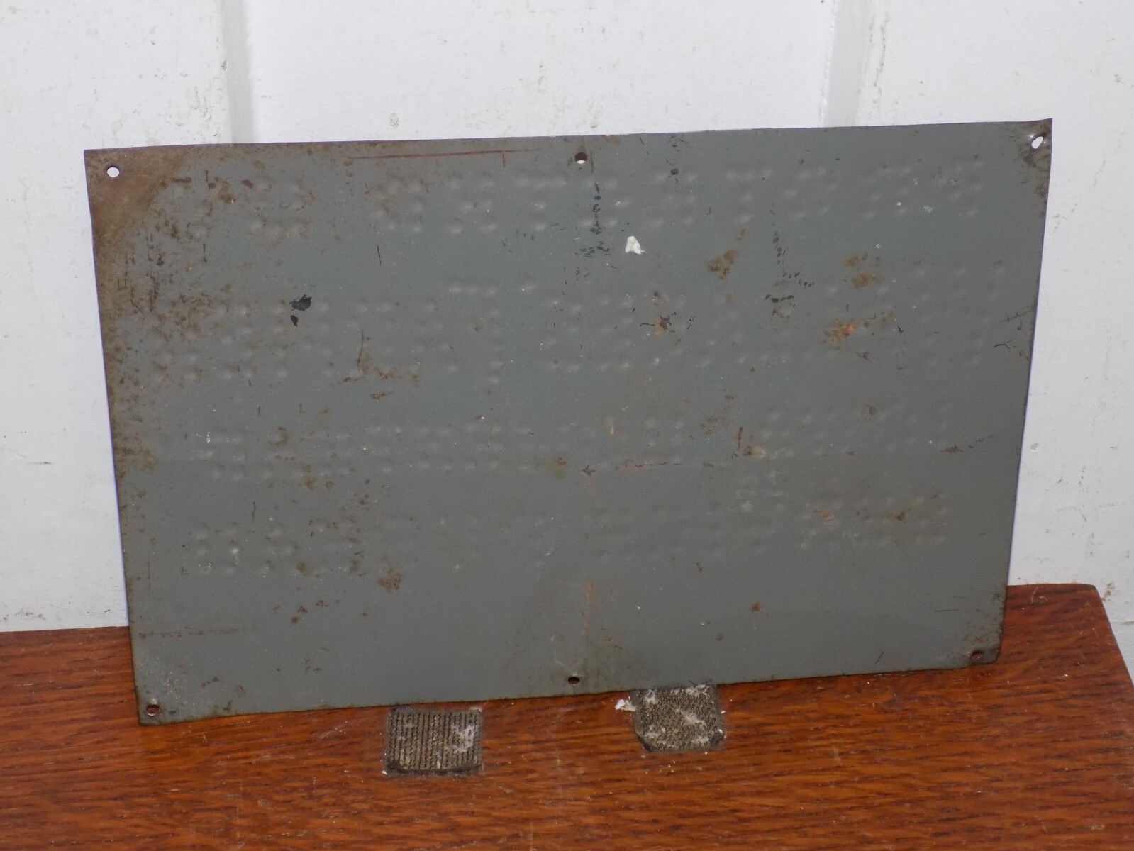 Vintage Protected By Wallaces’ Farmer Iowa Homestead Tin Embossed Sign