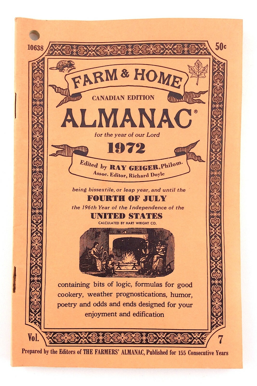 Farm Home Canadian Edition Almanac 1972 Vol 7 Events Information Year Lord M102