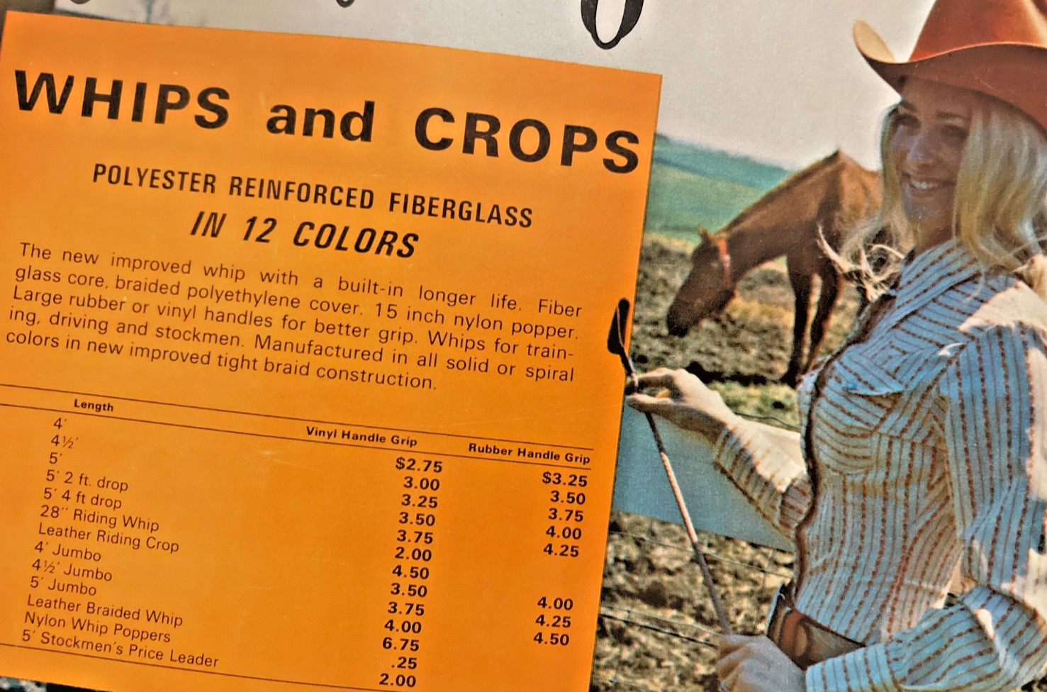 Vtg. Stockmen’s Inc. Full-Color Western Catalog c.1970 – Cowgirl Whips Halters