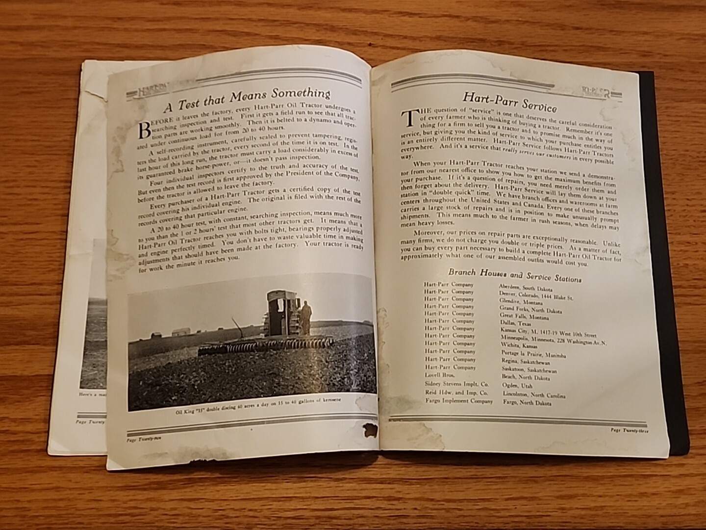 1910’s Hart Parr Oilking 35 Prairie Tractor Sales Brochure Catalog Original
