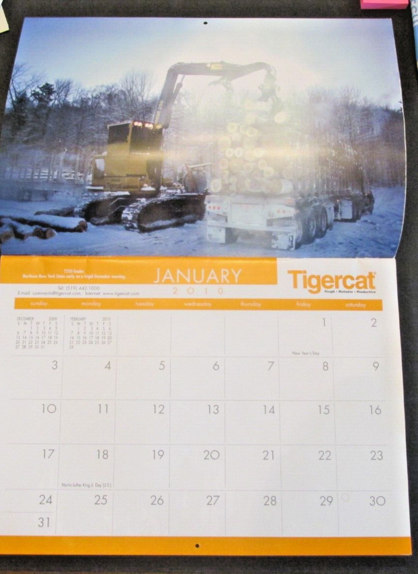 TIGERCAT Manufacturing 2010 Calendar Dealer Paris Ontario Canada Ad Brochure