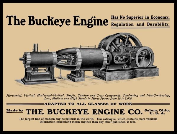 1905 Buckeye Engine Co. of Salem, OhiO Largest Selection! NEW METAL SIGN: 12×16″