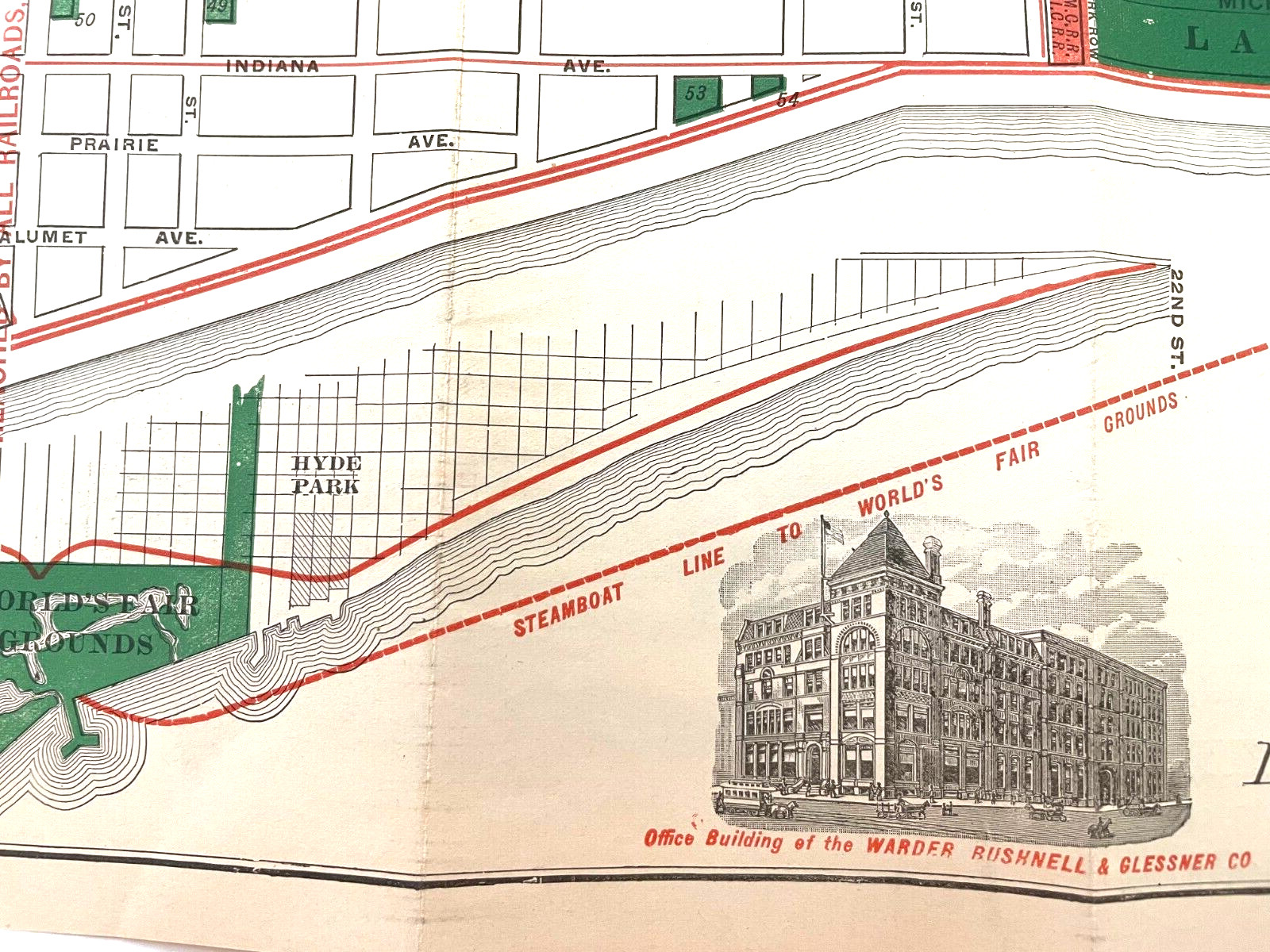 Fantastic Victorian Trade Brochure & Map “The Warder Bushnell & Glessner Co” *