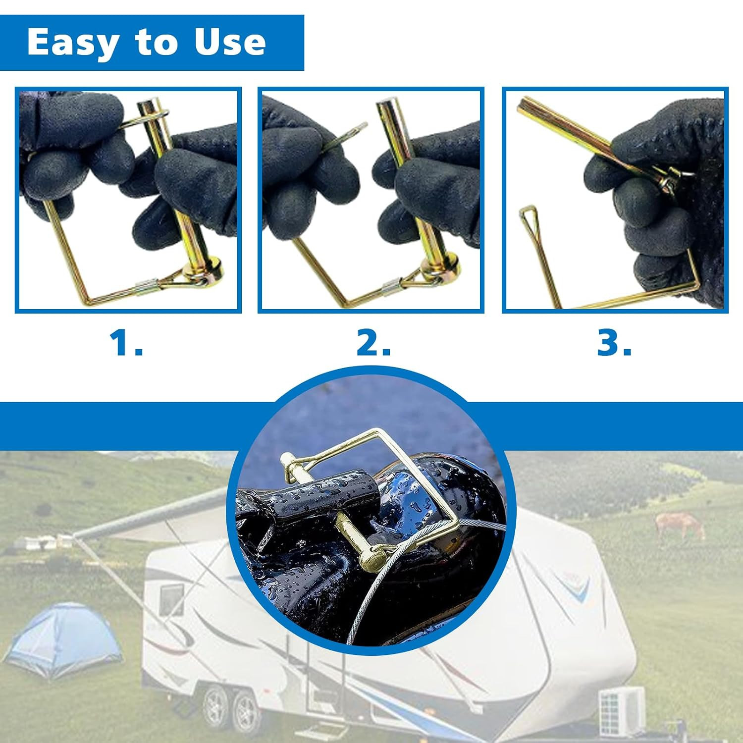 22 Pcs Shaft Locking Pin in 1/4″, 5/16″ and 3/8″ Diameter in 2 Shapes of Square