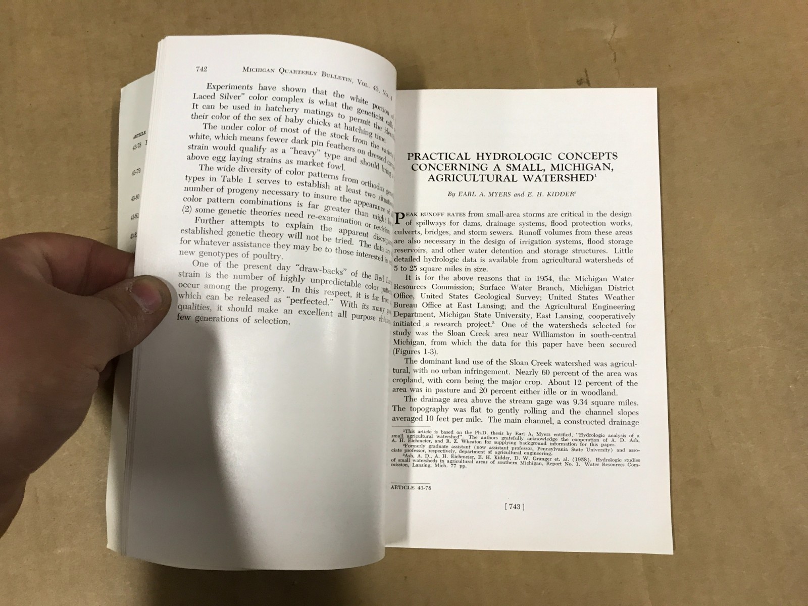 VTG Michigan State Agriculture Quarterly Bulletin – Vol. 43 No.4 – May 1961