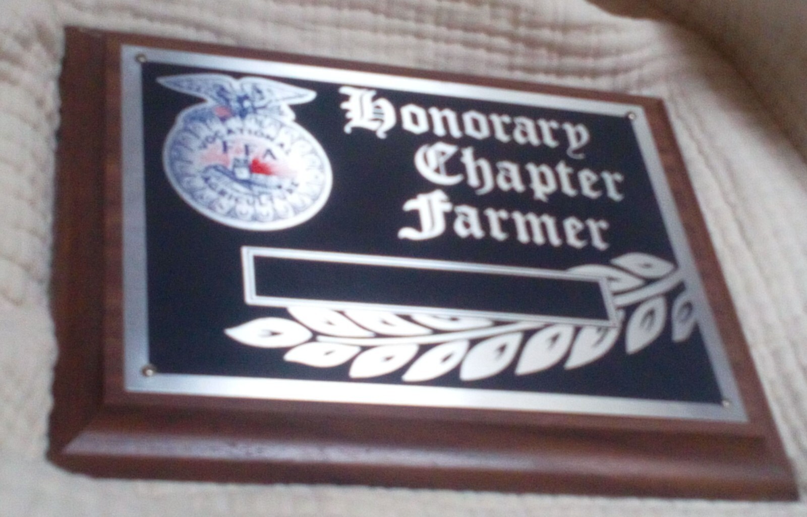 FFA Future Farmers of America Honorary Chapter Farmer Wall Plaque sign