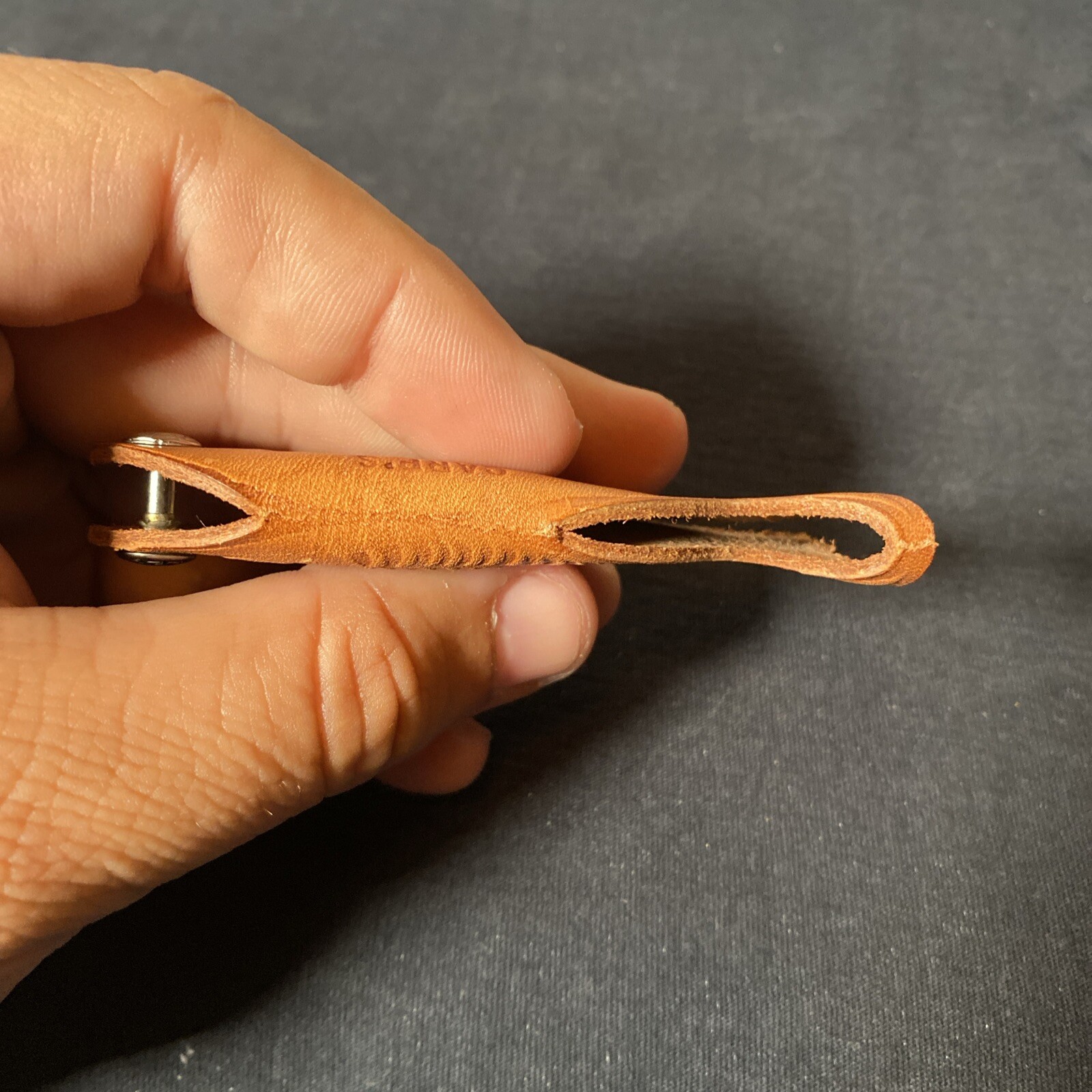 Vintage Carp Farm Service Storm Lake Iowa keyholder leather