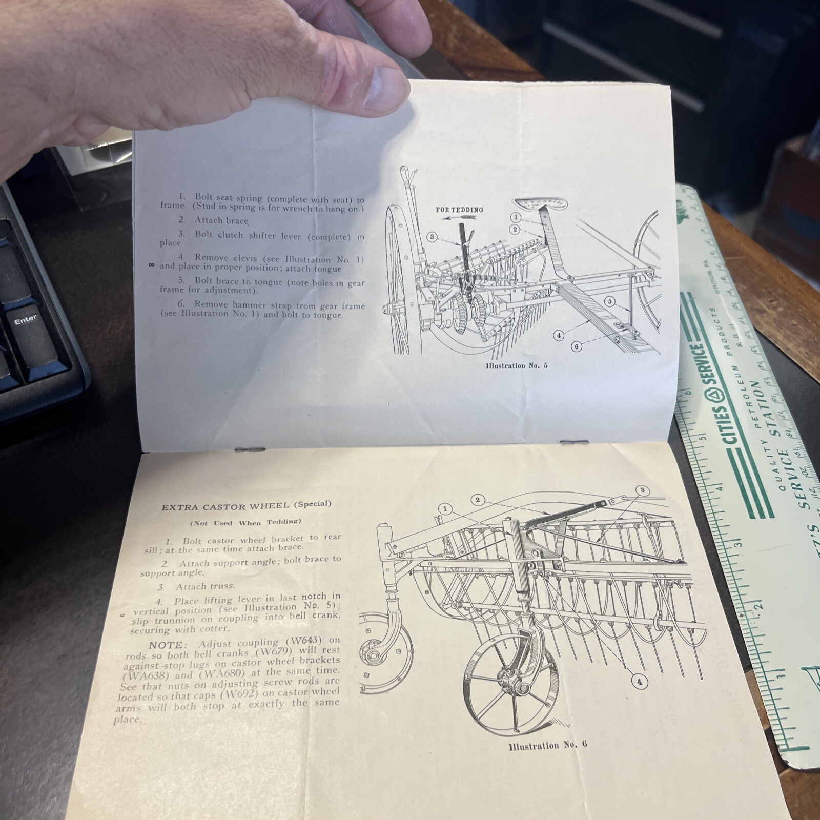 Vintage 1800s Champion Farm Rake & Teddy Instruction Manual