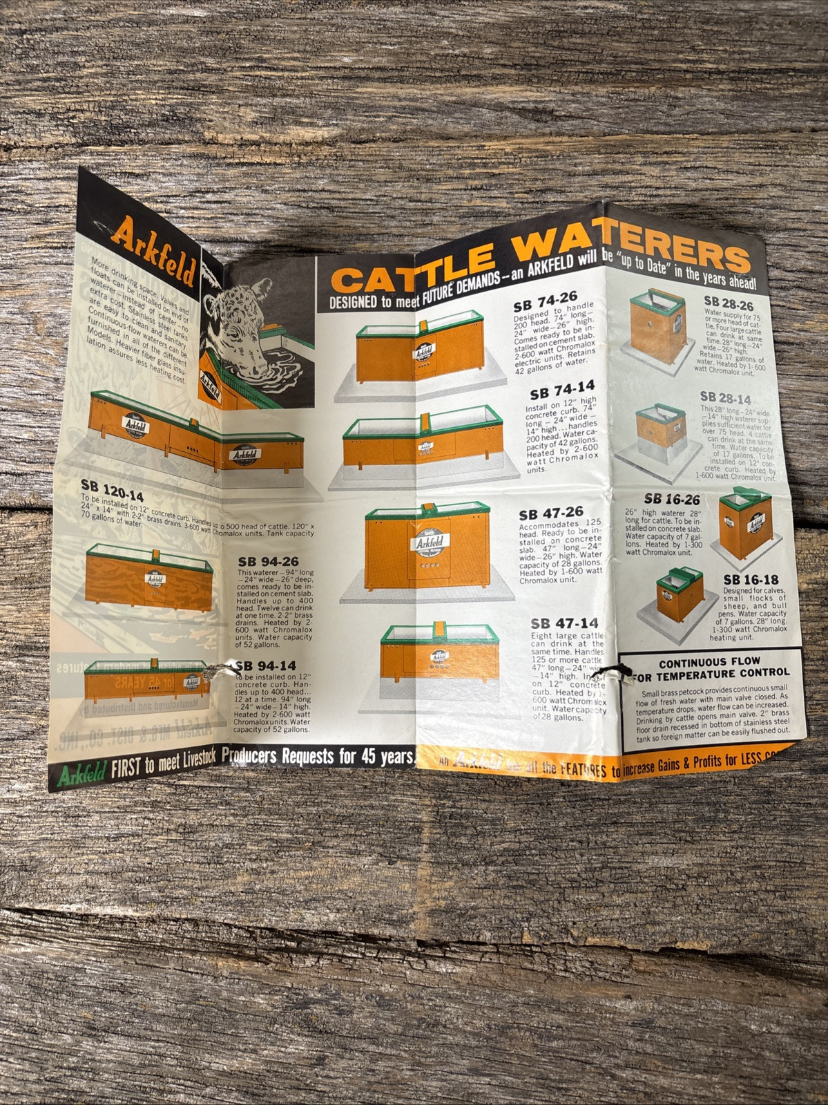 Arkfeld Livestock Waterer Norfolk Nebraska Brochure Farm Ranch Advertising