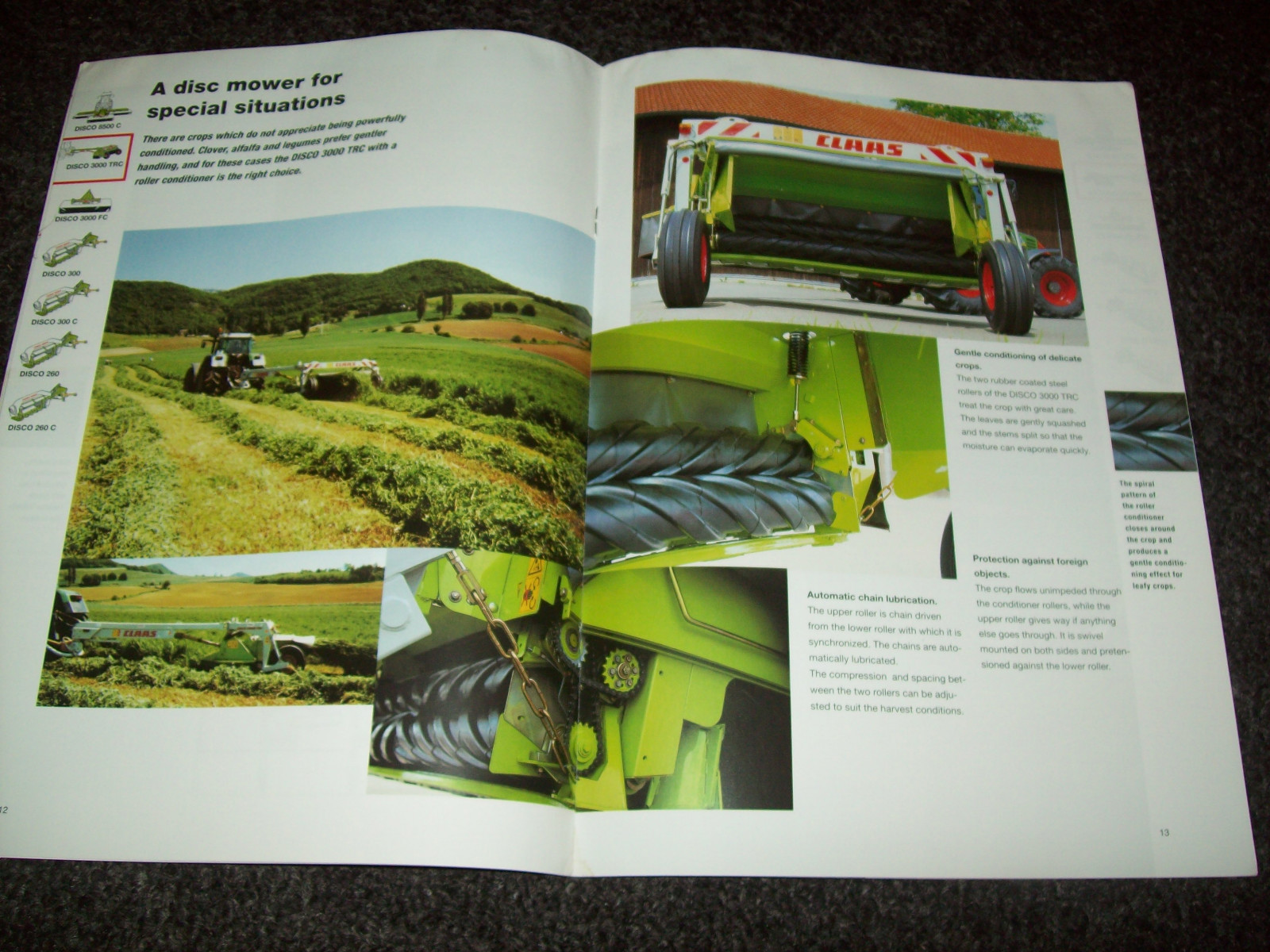 CLAAS 260 300 3000 8500 DISC MOWERS BROCHURE ADVERTISING LITERATURE