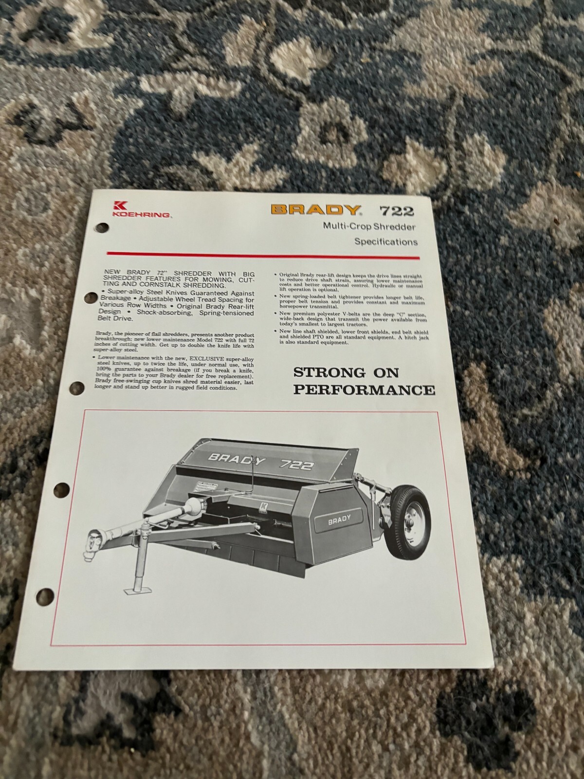 Brady 722 Multi Crop Shredder Brochure FCCA24