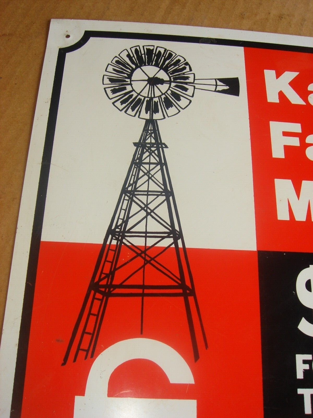 Vintage NOS 8×12″ KANSAS FARM UNION MEMBER BUREAU $1000 REWARD SIGN Lot #4