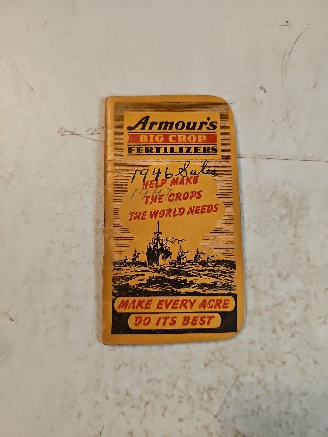 Vintage Armour’s Big Crop Fertilizers 1944-45 WWII Battleship Cover