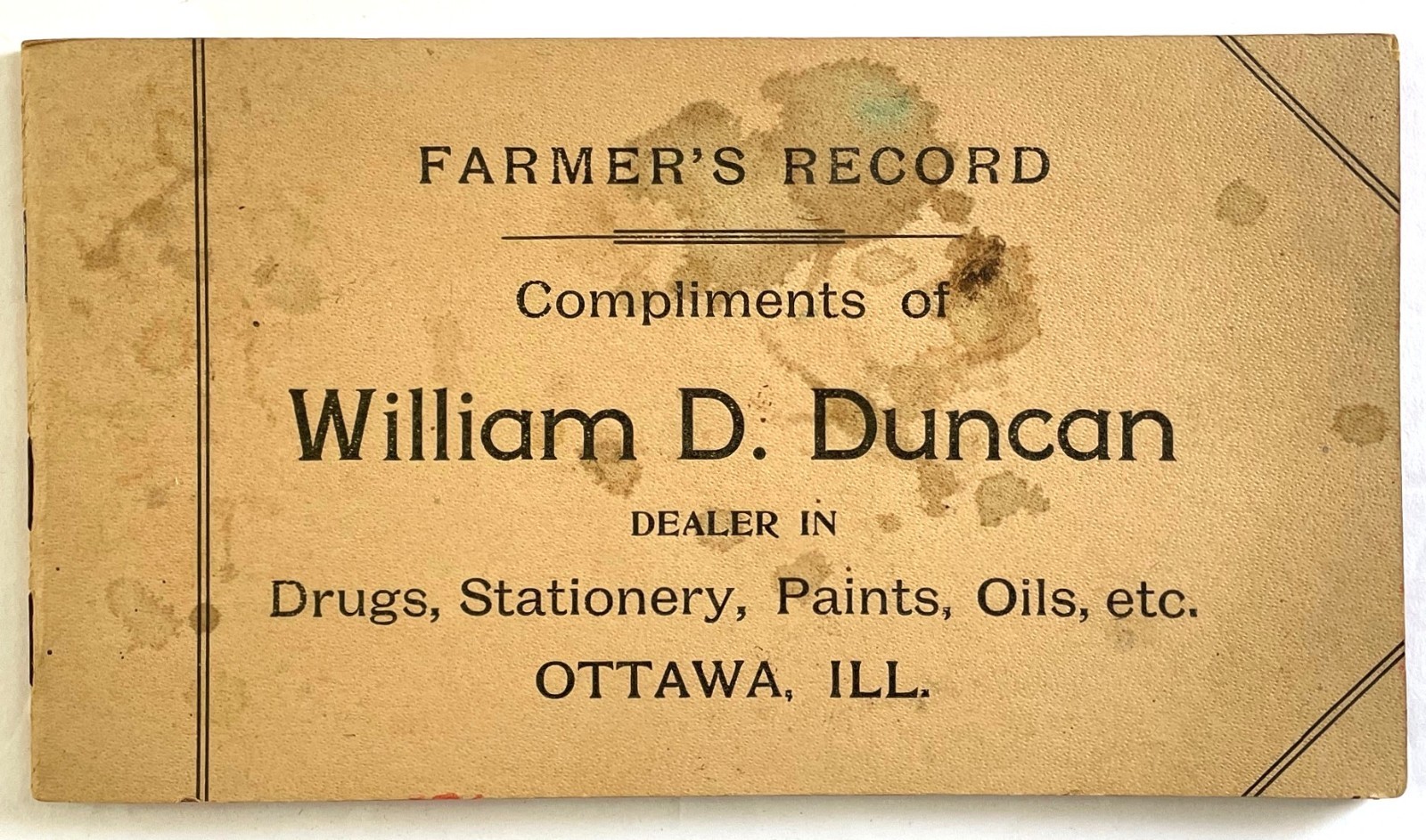 1940s A Treatise on Easy Farm Bookkeeping Ottawa IL Farmer’s Record
