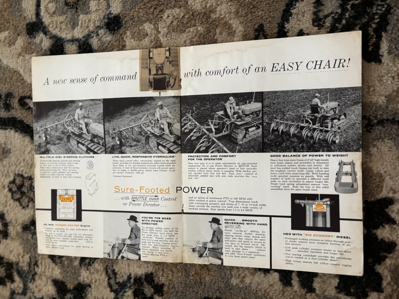 Allis Chalmers H3 HD3 Crawler Tractor For 1960 Brochure DCPA26