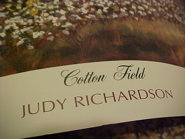 14″ X 17″ JOHN DEERE COTTON FIELD COLOR PRINT BY JUDY RICHARDSON NEW ******