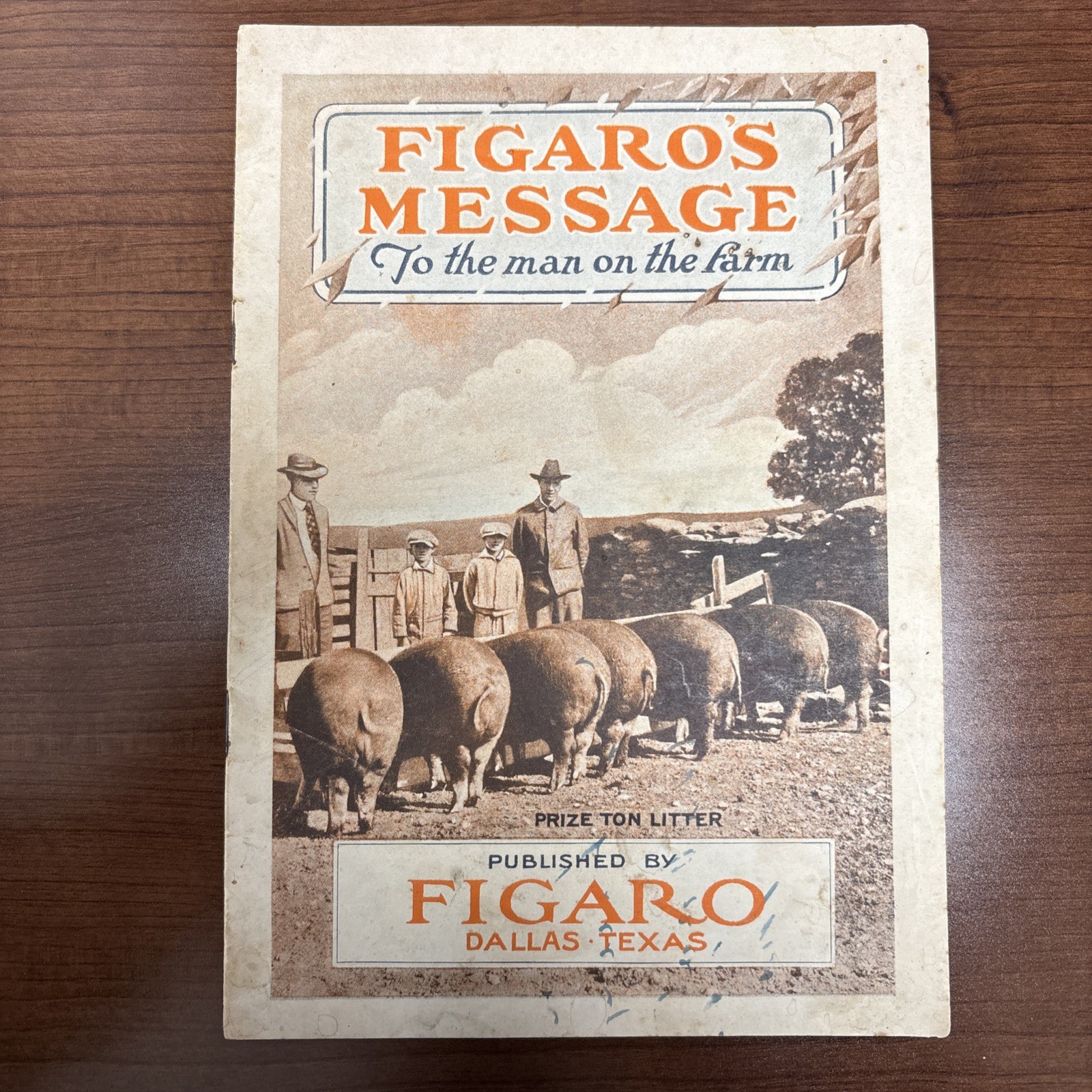 Figaro’s Message Booklet Butchering Pigs Curing Liquid Smoke Dallas TX 1930