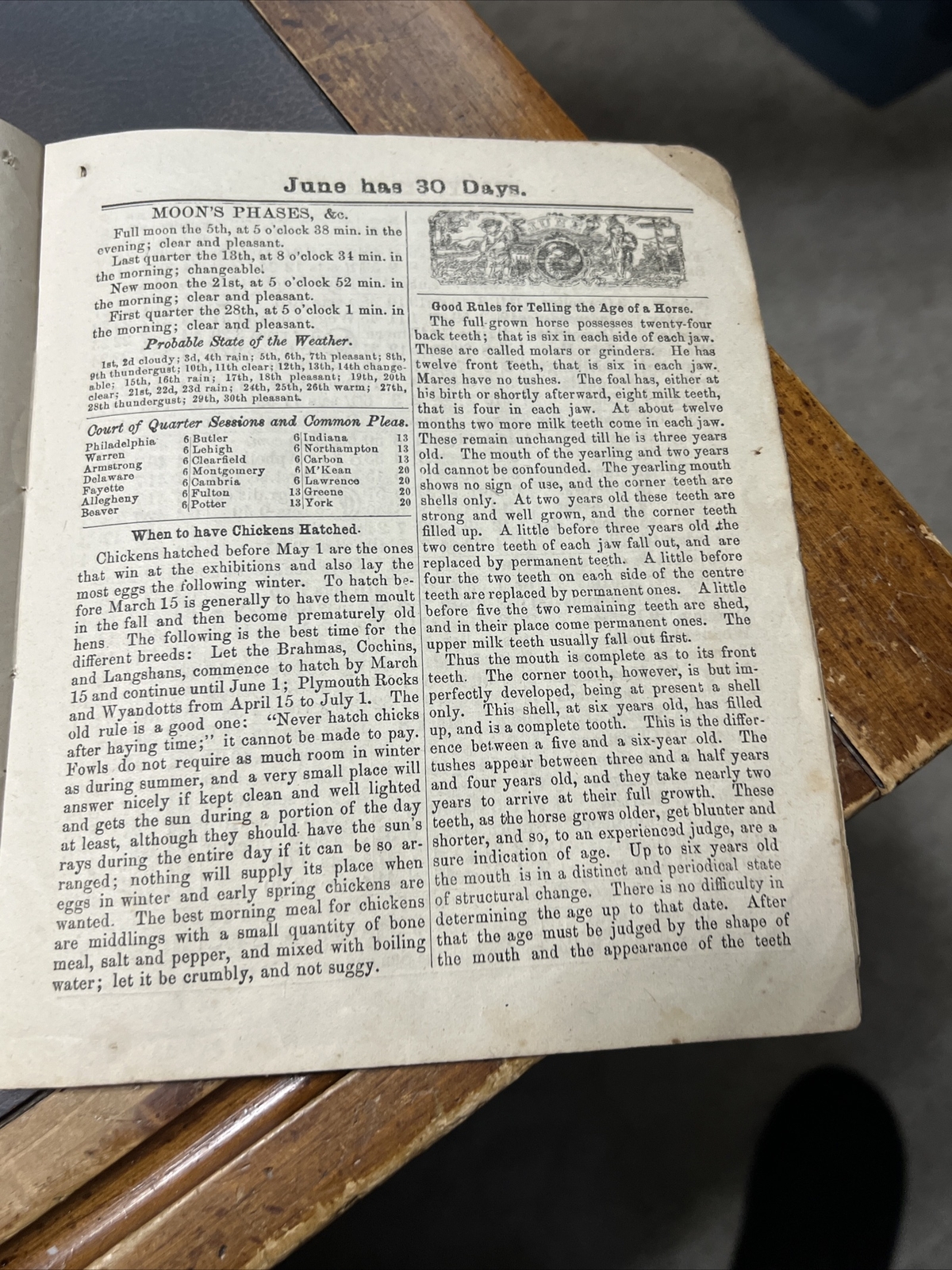 HTF 1887 Lancaster Pa Almanac J. Baer’s & Sons Booksellers