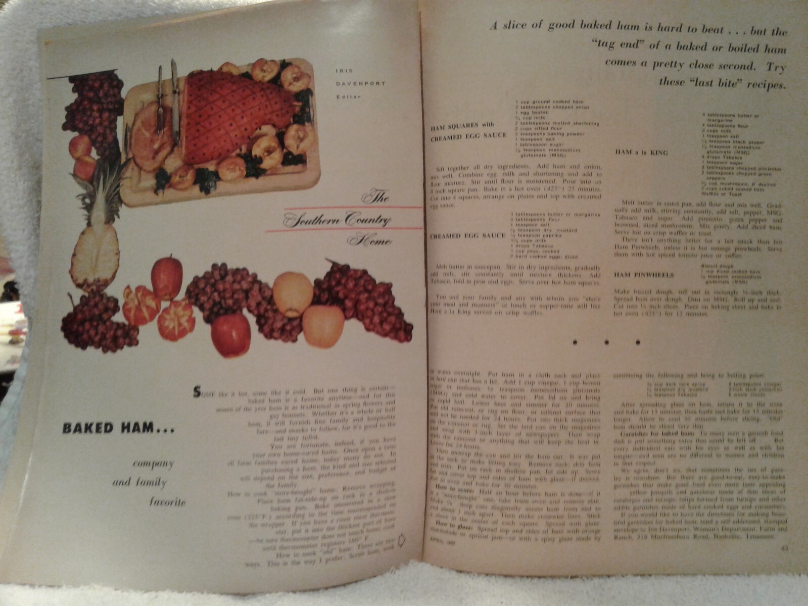 April 1957 FARM & RANCH mag SOUTHERN AGRICULTURIST adver DIXIE EDITION cars