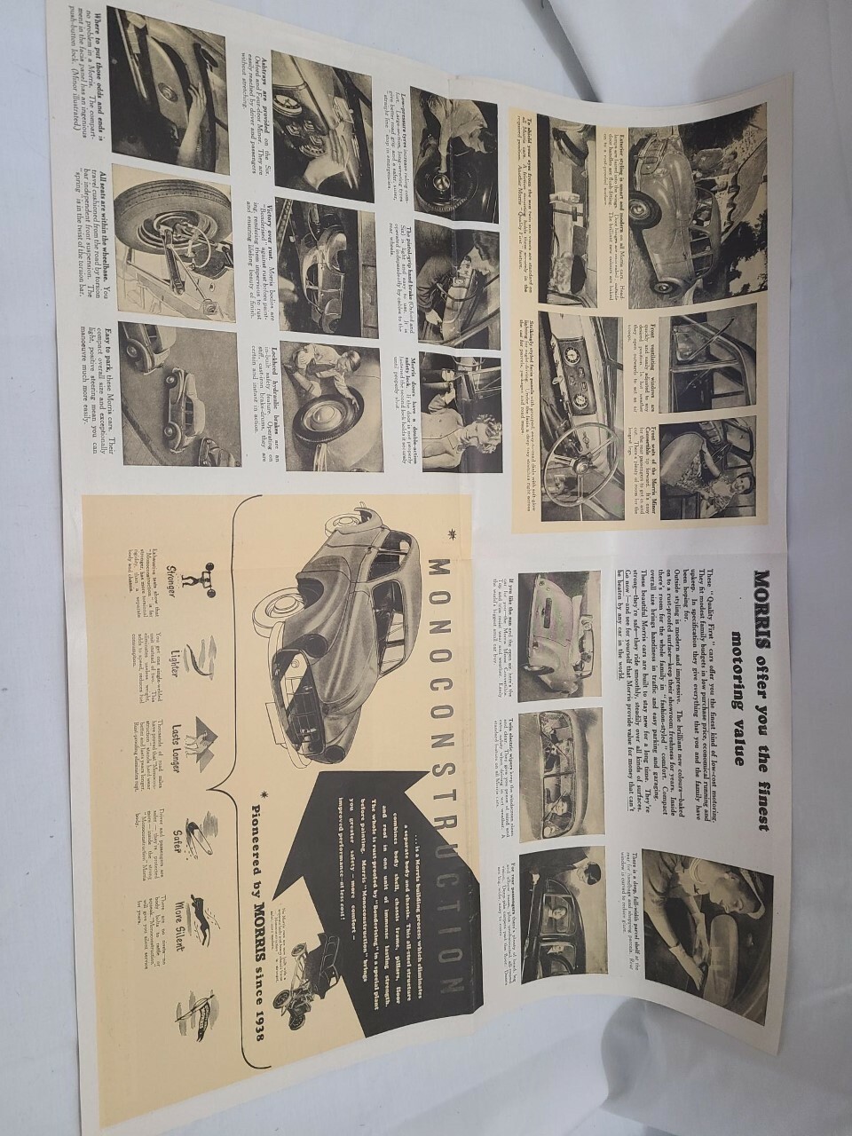 MORRIS MOTORS Brochure by NUFFIELD PRODUCTS 17″ x 11″ – RARE