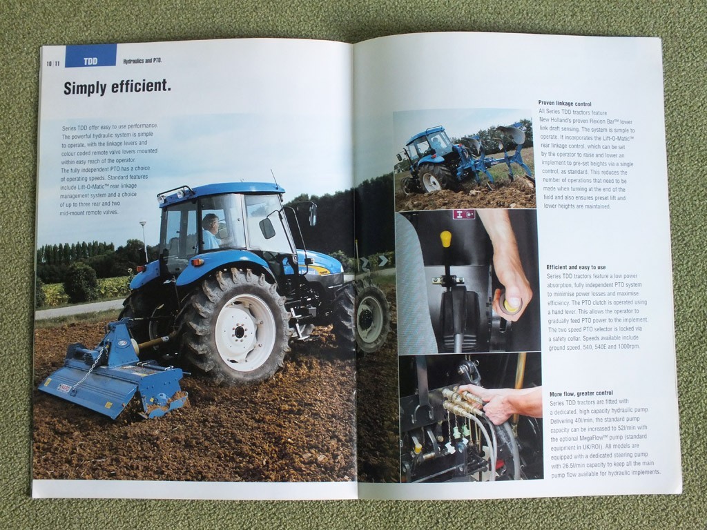 NEW HOLLAND TDD Agricultural Tractor Farm Equipment Brochure 2004