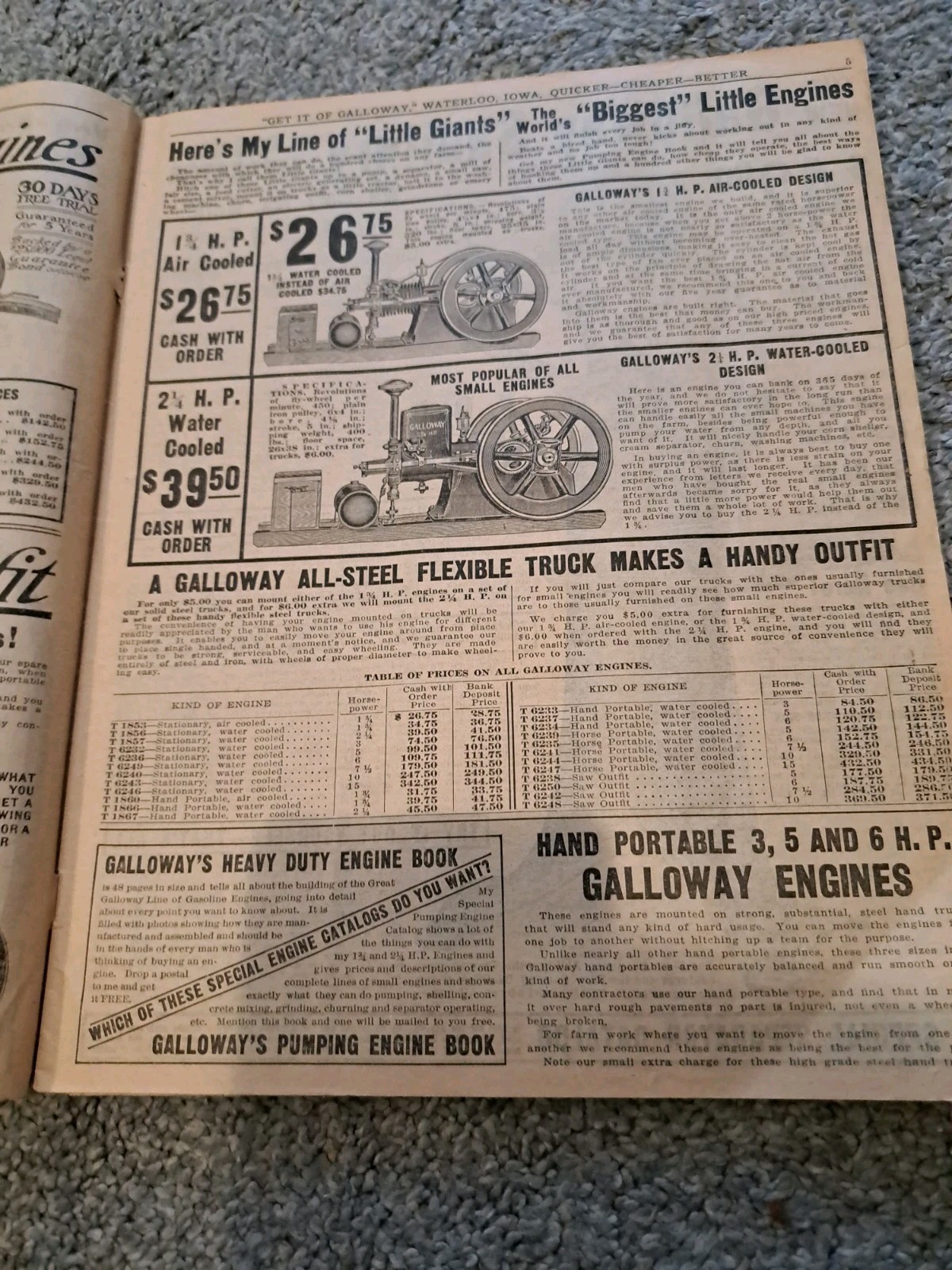 1914 Galloway Catalog Farm Equipment Plows Clothing Stoves