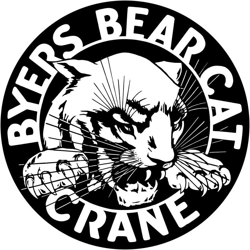 Byers Machine of Ravenna, OhiO BEARCAT Crane NEW METAL SIGN: 12″ Diameter Round