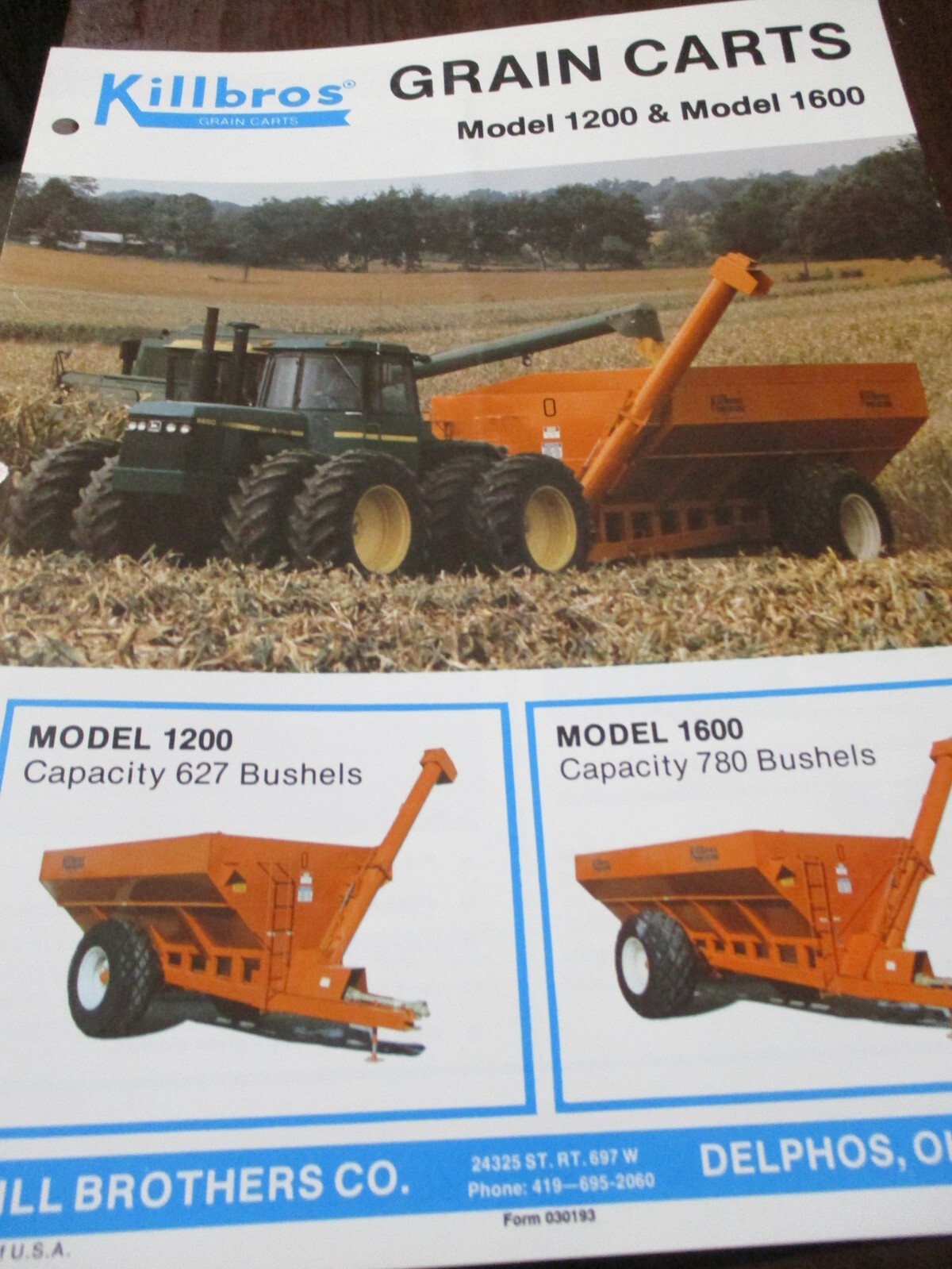 Killbros Grain Carts Sales Brochures, 4 items