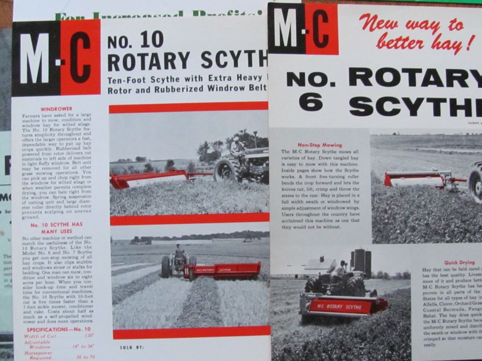 VTG FARM ADVERTISING 3 MATHEWS MOWERS 1 DMI 1 GLENCOE 1 JD ATTACHMENT 1 HIVELY