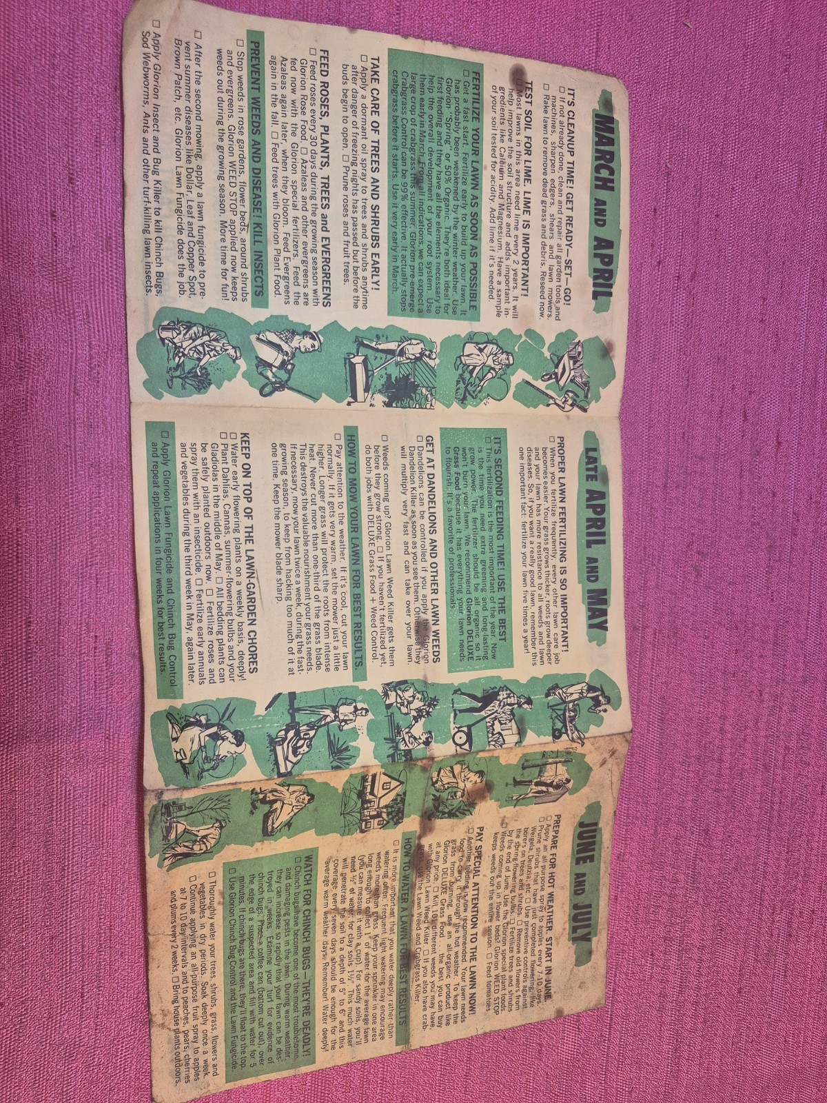 Vintage 1972 Two Guys How To Have A Better Lawn & Garden Foldout Brochure Ad