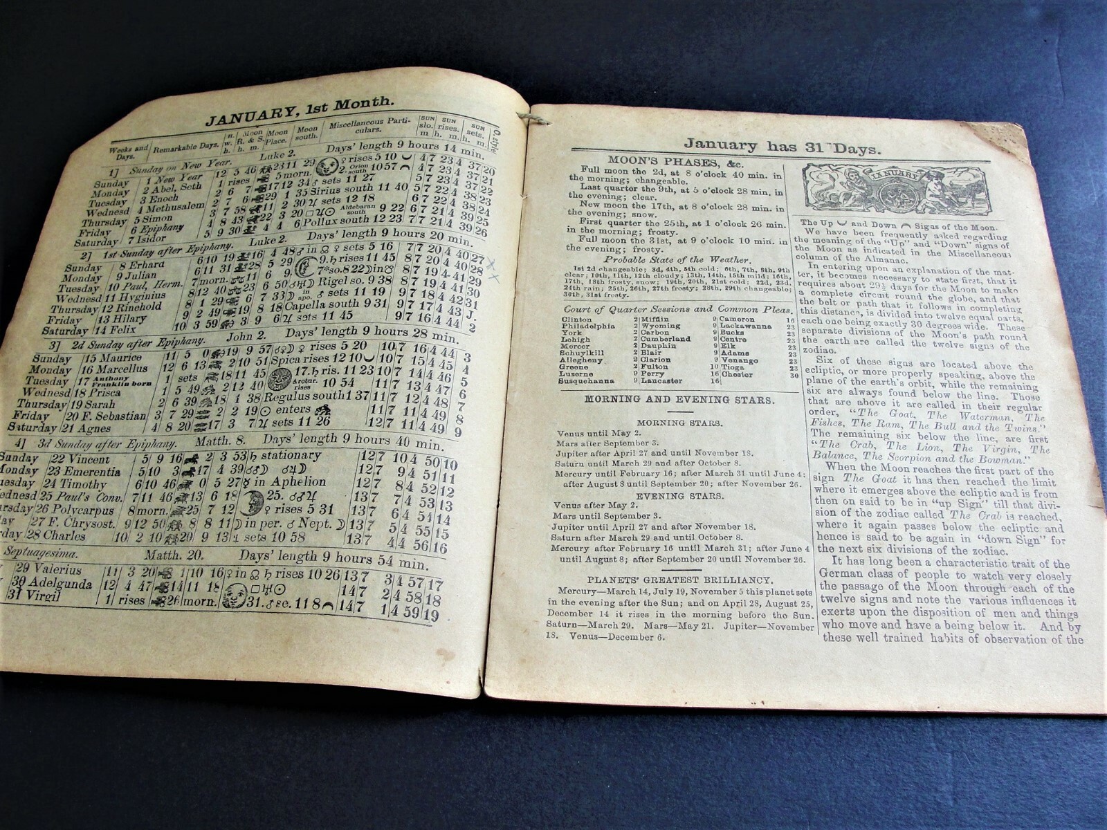 Agricultural Almanac John Baer’s Sons Lancaster PA Pennsylvania 1893 VOL. 68.
