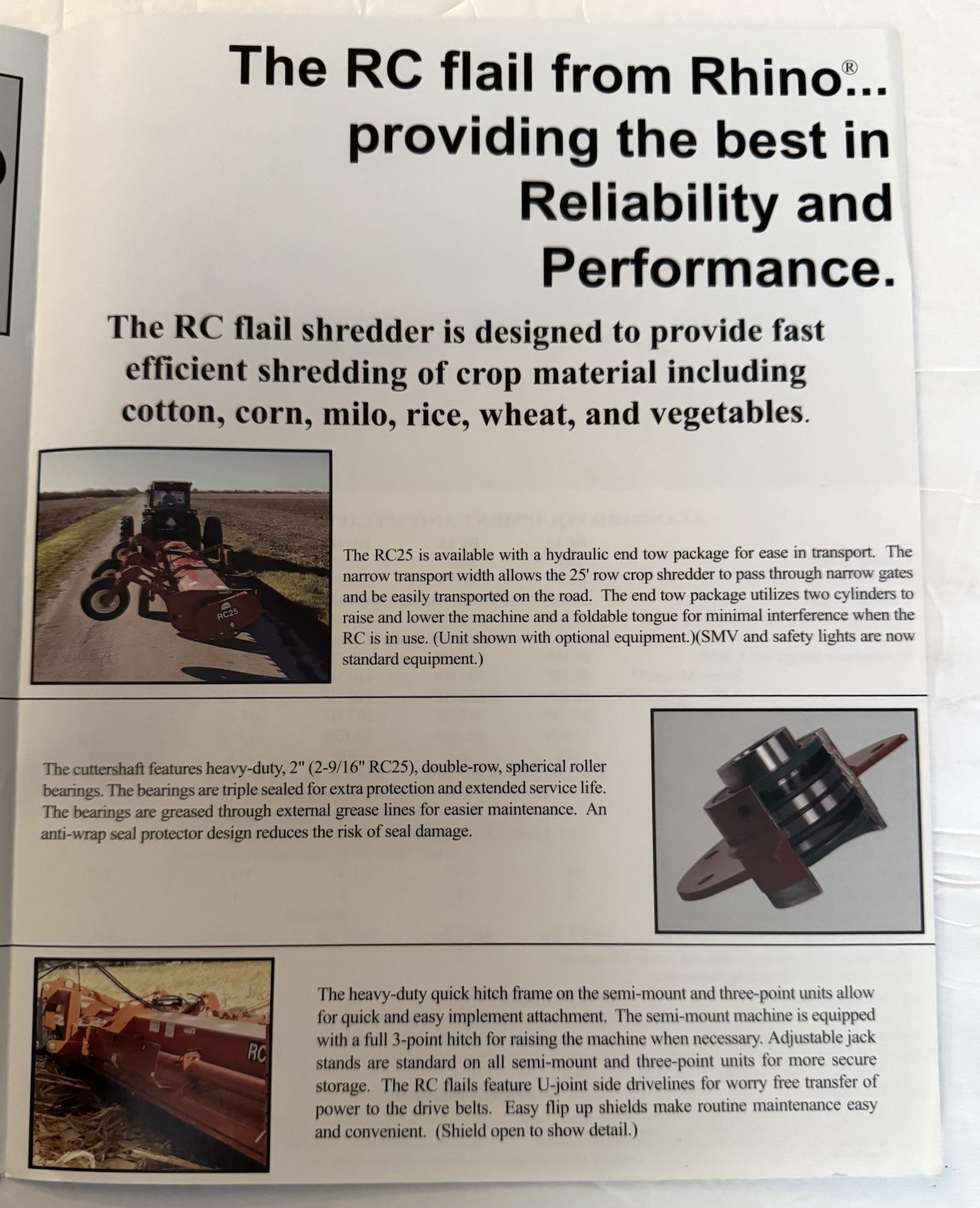 Rhino 2003 Farm Equipment Dealer Sales Brochure Flat Shredders Equipment