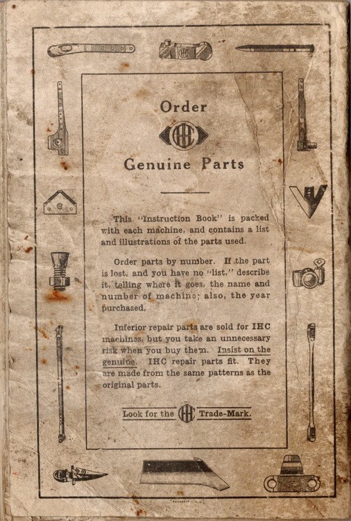 McCormick-Deering Double Run Feed Grain Drills, Set Up & Oper Instructions 1937