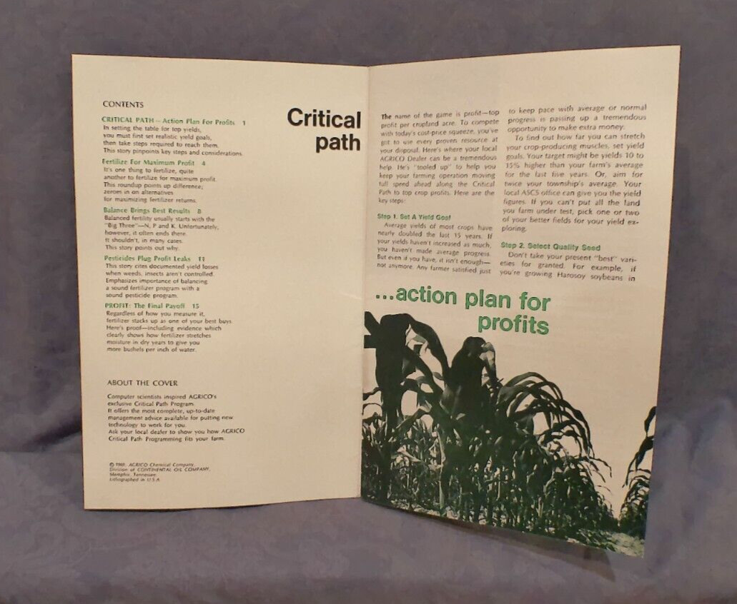 Agrico Critical Path Programs Crop Profit Planner Booklet