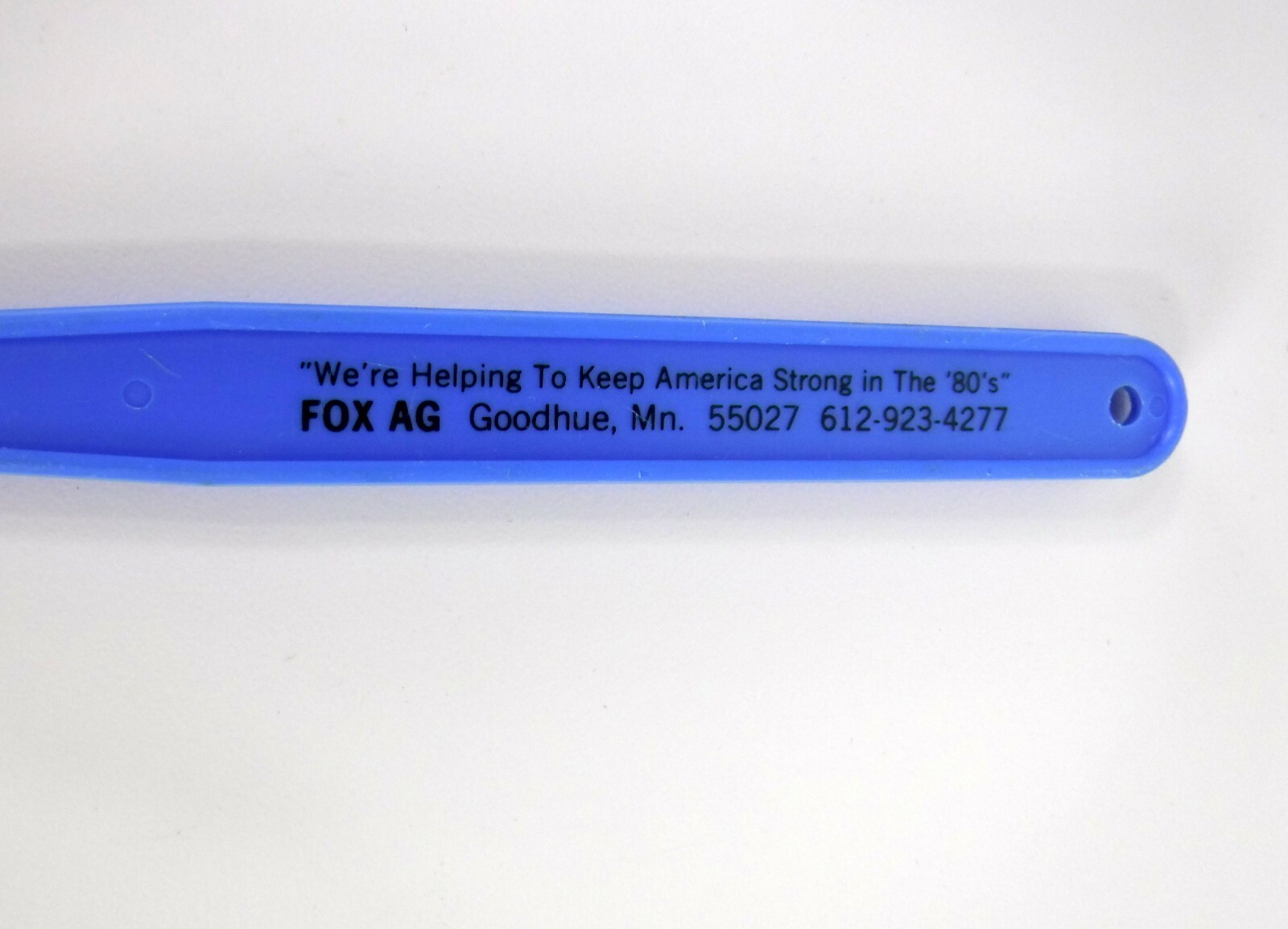 Vintage 1980’s Mini Fly Swatter Advertising Plastic Fox Ag Goodhue MN Farming