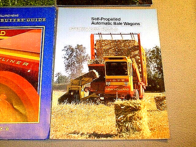 4 SPERRY NEW HOLLAND BROCHURE~DISCBINE~HAYBINE~’86 BUYERS GUIDE~AUTO BALE WAGONS