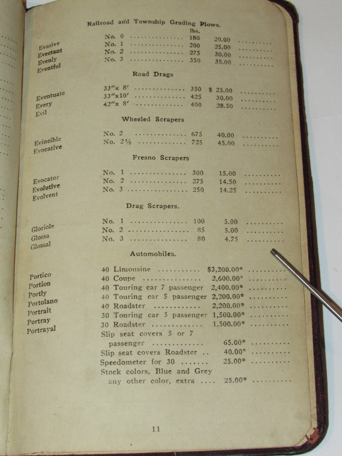 VINTAGE 1913 J. I. CASE THRESHING MACHINE CO PRICE LIST! SALESMAN’S COPY! JI