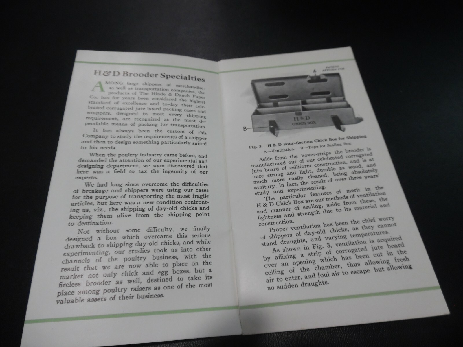 EARLY 1900’s BROODER CHICKEN HATCHING EGGS AGRICULTURE ADVERTISING BROCHURE