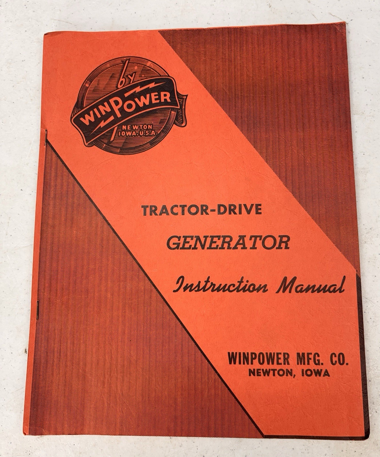 Vintage 1960’s WinPower Tractor Driven Generator Manual & Brochure, Newton Iowa