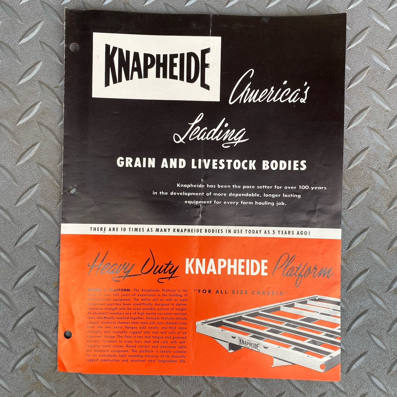 Knapheide Platform Farm Sales Ad Dealership Agriculture Grain Fold Open