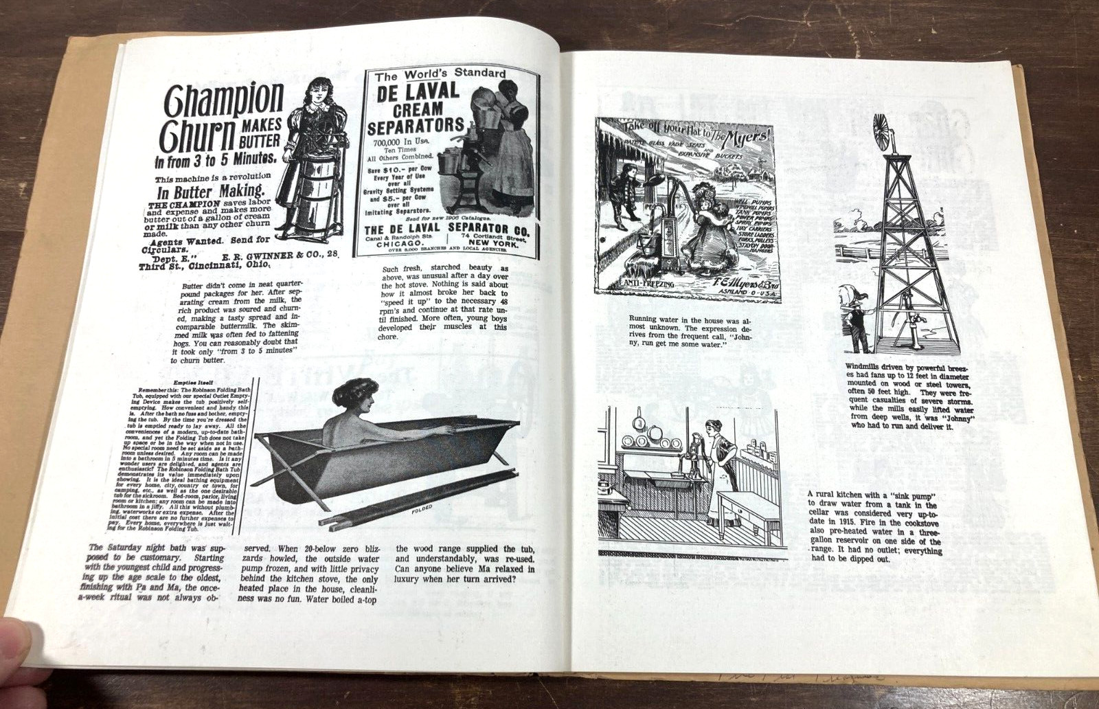 Meanwhile Down on the Farm Al Herman Signed 1971 Farming Steam Tractors Old Ads