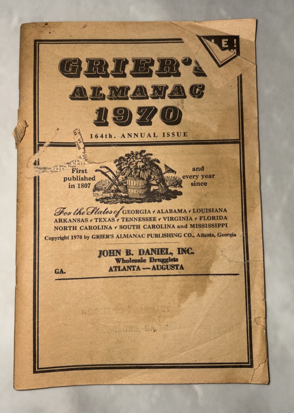 Lot of 4 Vintage GRIER’S ALMANAC 1964, 1970,1972,1974 &1975 Issues