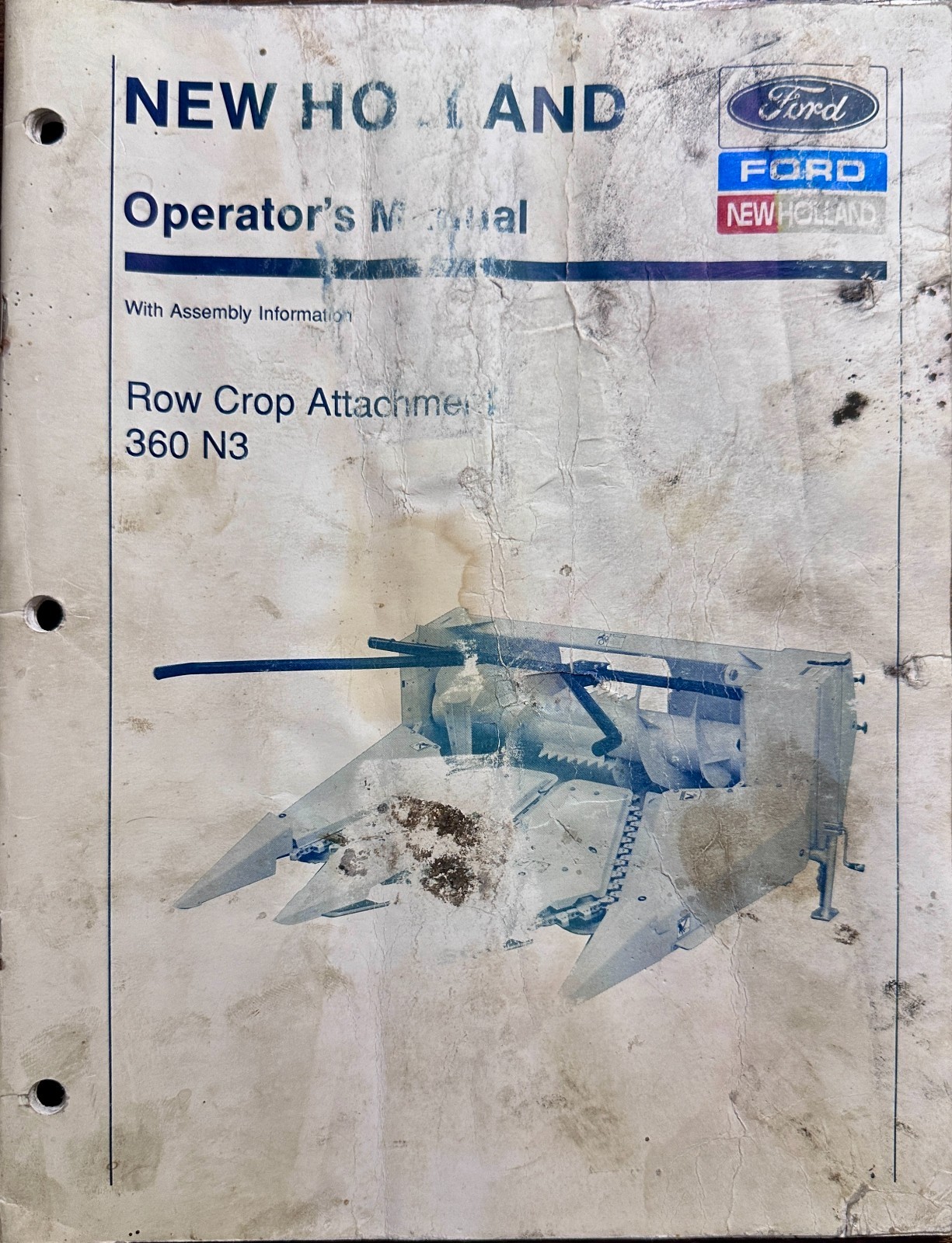 1994 Ford – New Holland Row Crop Attachment Operators Manual 360 N3 – MC15