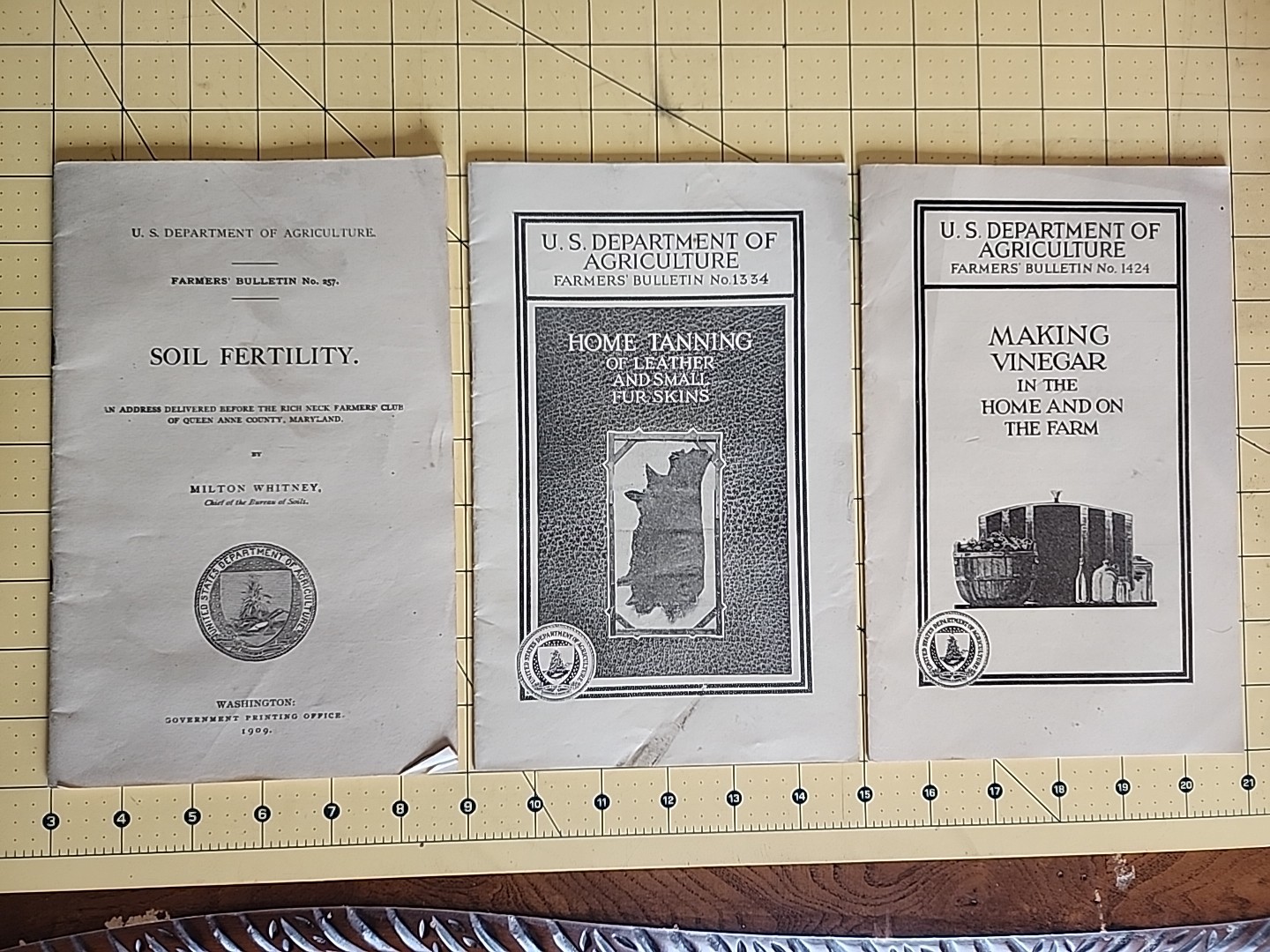 Lot of Vintage US Dept. of Agriculture Farmer’s Bulletins (257, 1334, 1424)