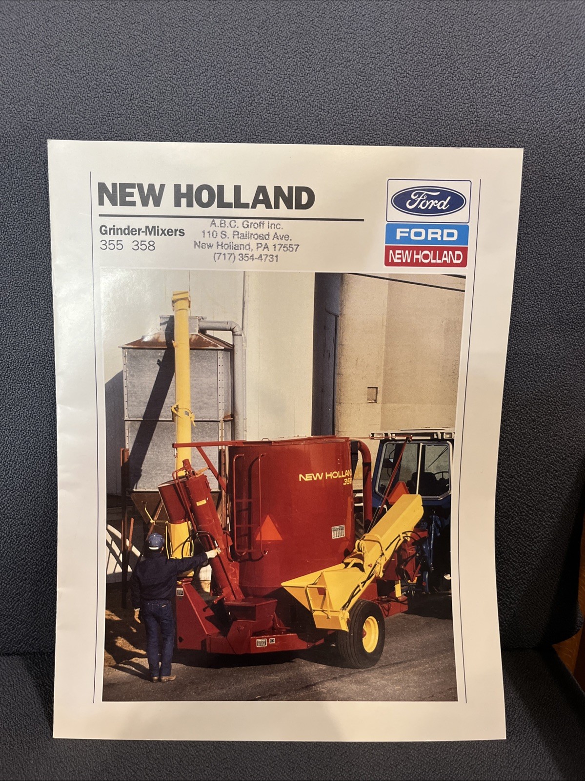 New Holland 355 & 358 Grinder Mixer Sales Brochure