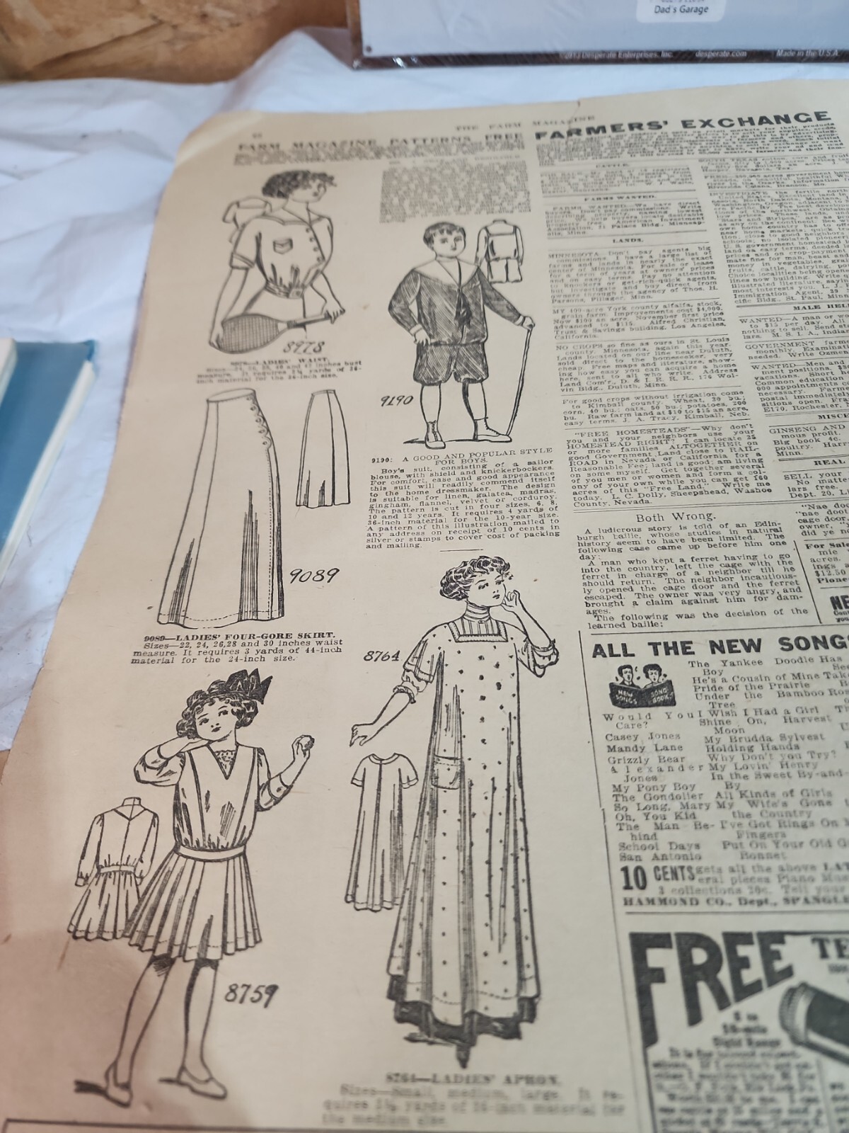 The Farm Magazine Newspaper Vol XI September 15, 1912 Illustrated Advertisements